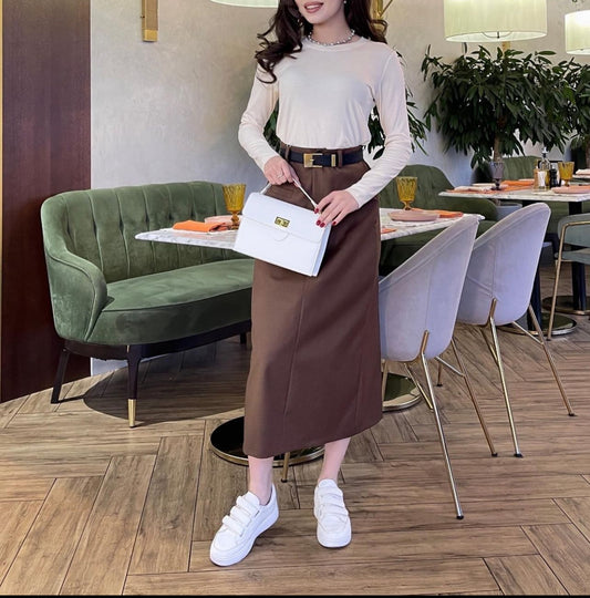 Women Skirt Brown color